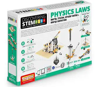 Engino ENG-STEM902 Physics Laws – Friction, Inertia, Energy Conservation and Circular Motion Building Set