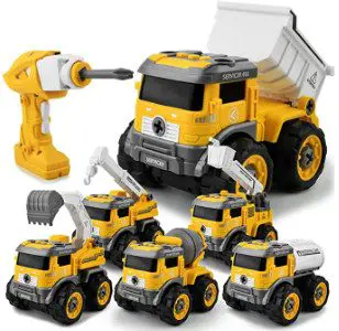 Gizmo Vine 6 in 1 Construction Take Apart Toys with Electric Drill Converts and Remote Control