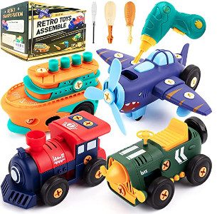 KODATEK Take Apart Toys with Engine and Electric Drill Tool