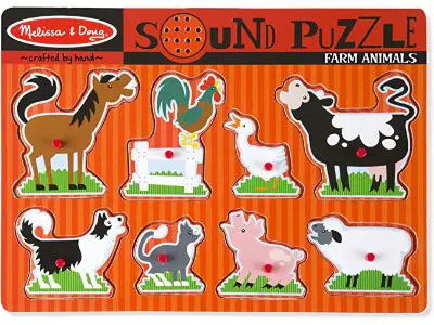 Melissa & Doug Farm Animals Puzzle with Sound Effects