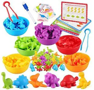 Mingkids Dinosaur Toys for Kids – Colorful Counting Toy Set