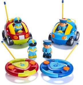 Prextex Pack of Two Cartoon Remote Control Cars Toy