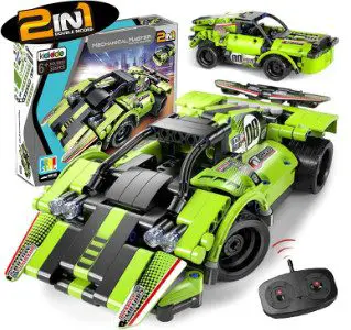 STEM Building Toys for Kids 2 in 1 Remote Control Car Racer
