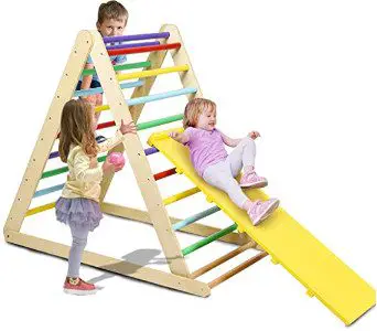 Costzon Foldable Triangle Climber with Ramp